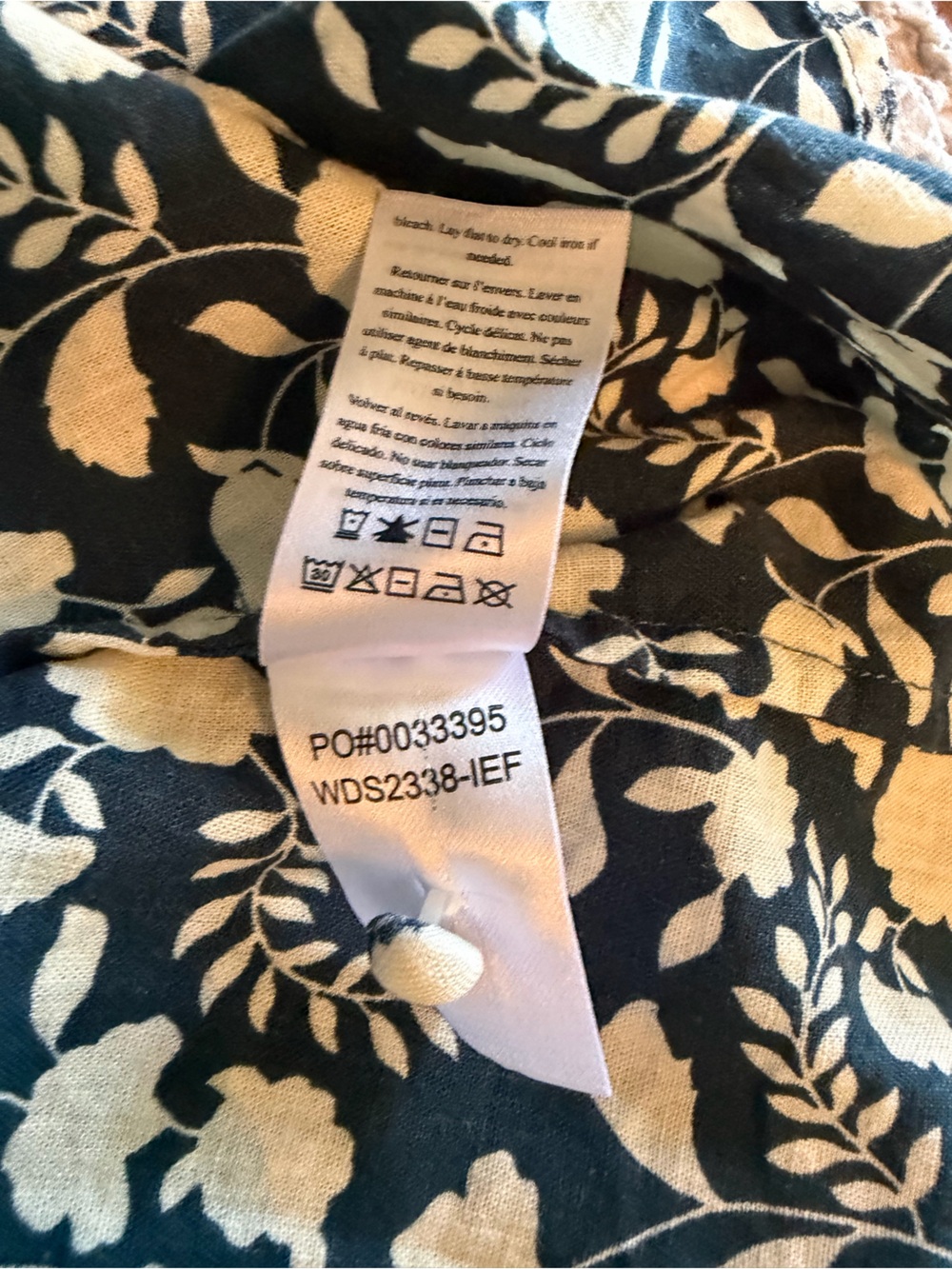 Faherty Havana Dress XS NWT Blue Ivory Floral Linen Blend Puff Sleeve Midi $198 - Picture 9 of 12